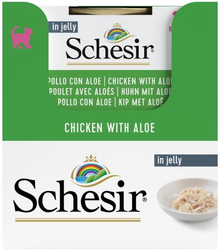 Schesir Chicken fillets with Aloe in gelatin for kittens